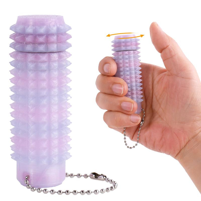 Pain Stim Fidget, Pocket Mini Fidget Toy for Adults,3D Printed Venting Key Pendant, Spiky Grippie Stim Keychain for Anxiety Relief, Positive, Rotate Adults Spiky Sensory Toys, Novelty Gifts for Friends