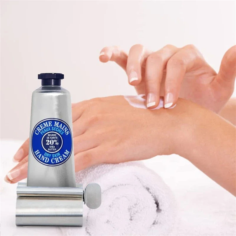 Maximize Your Toothpaste with the Stainless Steel Toothpaste Squeezer & Tube Roller Dispenser