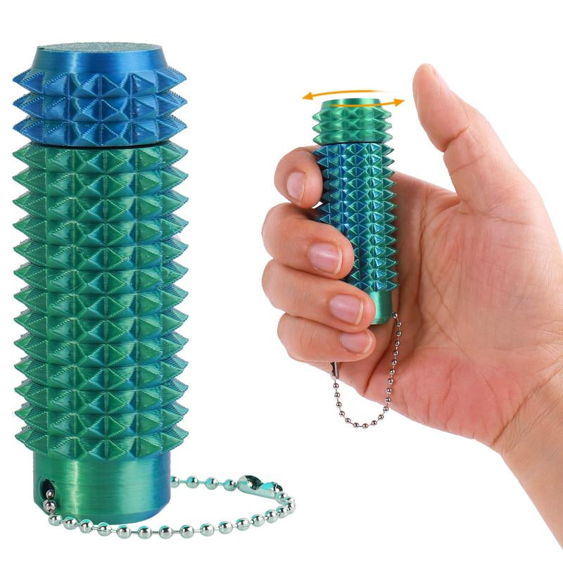 Pain Stim Fidget, Pocket Mini Fidget Toy for Adults,3D Printed Venting Key Pendant, Spiky Grippie Stim Keychain for Anxiety Relief, Positive, Rotate Adults Spiky Sensory Toys， Novelty Gifts for Friends