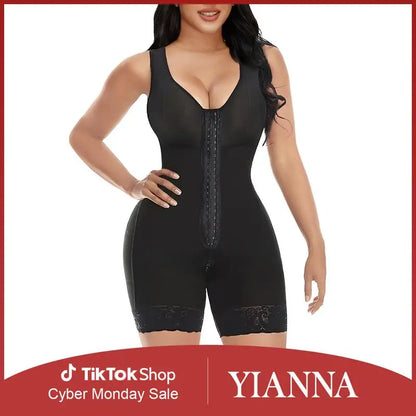 YIANNA Colombian Fajas Shapewear for Women - Ultimate Tummy Control Bodysuit with Zipper Crotch and Butt Lifter
