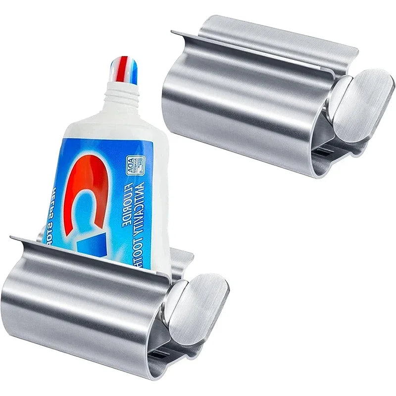 Maximize Your Toothpaste with the Stainless Steel Toothpaste Squeezer & Tube Roller Dispenser